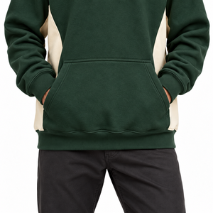 Sudadera con Capucha Verde para Hombre MANGOES FASHION, Corte Regular, 100% Algodón Felpa, Sudadera Casual con Logotipo Bordado en 3D en la Parte Delantera, Personalizable - Product Image 4
