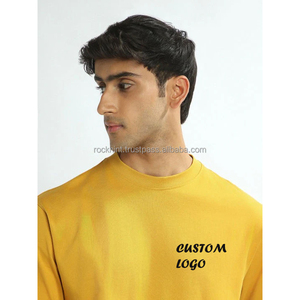 เสื้อยืดคอตตอนฟลีซทรงโอเวอร์ไซส์แบบสั่งทำพิเศษสำหรับผู้ชาย ผู้ผลิต OEM เสื้อยืดแขนสั้นสไตล์สตรีทแวร์ - Product Image 6