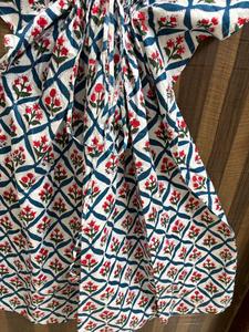 Vestido Kaftán de Algodón 100% con Estampado Floral para Mujer, Hecho a Mano, Transpirable, para Playa, Corte Regular, Ropa de Verano, Ropa Informal - Product Image 3