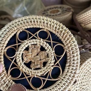 Bolso Bandolera de Paja Hecho a Mano, de Mimbre y Ratán con Cremallera, Estilo Boho para Mujer, Verano, Playa, Bolso Natural, Proveedor de Vietnam, OEM, Personalizado - Product Image 4