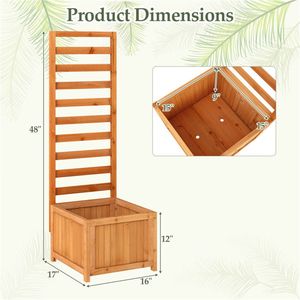 Jardinera Elevada de Madera 2 en 1 con Sistema de Drenaje Eficiente para Plantas Trepadoras y Flores - Product Image 4