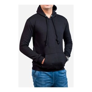 Men's Blue Hooded Sweatshirt Raglan Sleeve Cotton Fleece Casual Autumn Wear Pocket Design Regular Fit Knitted Long Sleeve 2027 - Product Image 2