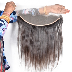 Peluca de cabello humano 100% sin procesar, frontal liso, con línea de cabello natural, sedosa y lisa como hueso, peluca con frente de encaje para mujeres. - Product Image 4