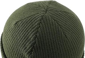 Bonnet tricoté chaud d'hiver en gros, broderie de logo personnalisée, bonnet uni vierge avec broderie de logo sur mesure du fabricant - Product Image 5
