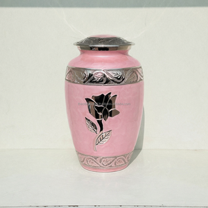 Urnes funéraires en aluminium personnalisées couleur Meena Rose gravées pour cendres humaines, métal de haute qualité, 10 pouces, style américain 220 - Product Image 4