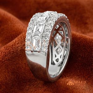 925 Sterling <b>Silver</b> Moissanite <b>Eternity</b> Band <b>Ring</b> Iced Out Wedding Anniversary Stackable Luxury Jewelry USA Trending Gift Womens - Product Image 3
