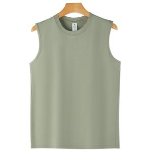 <b>Men's</b> Tank Top Cotton Sports Fitness Vest Thickened <b>Base</b> <b>Layer</b> Undershirt Wholesale OEM Custom Logo Print - Product Image 6