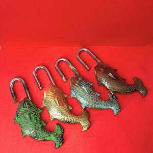 Heavy-Duty Padlock Brass and Steel for Maximum Security Durable Padlock Fish Design with Precision <b>Lock</b> for Reliable Protection - Product Image 3