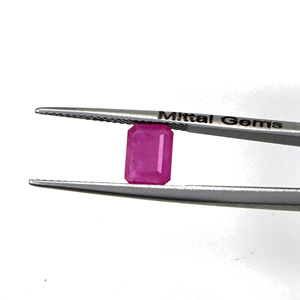 Rubis naturels non traités du Mozambique, octogones calibrés 5x7mm, pierres précieuses de rubis naturelles facettées pour la création de bijoux, prêtes à l'emploi - Product Image 2