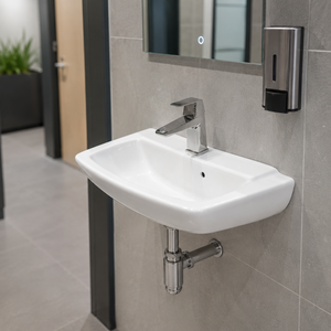 LAVISH Oval Wall-Hung Wash Basin Easy Clean Glossy Modern Mall Hall Apartment Villa 5 Year Warranty Office Hotel School Hospital - Product Image 2