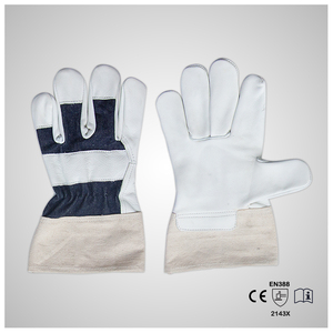 ถุงมือทำงานหนักคุณภาพสูงสำหรับงานอุตสาหกรรม PPE ของแคนาดา ทนทาน ใช้งานได้ยาวนาน สำหรับป้องกันมือ  ผู้ผลิตถุงมือหนังจากปากีสถาน - Product Image 3