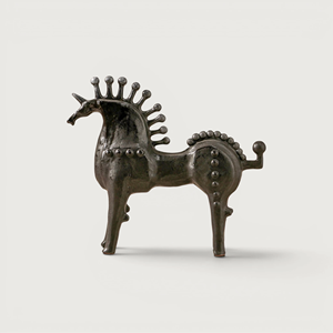 Figura Decorativa de Caballo de Cerámica Hecha a Mano, Acabado Antiguo, Escultura Ecuestre, Arte Rústico para Mesa, Artículo Coleccionable, Decoración del Hogar - Product Image 5