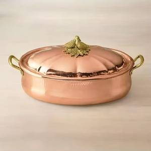 Stainless Steel Hammered Casserole Hot Pot Food Warmer Non-Stick Dishwasher Safe 33cm Diameter Traditional Serving Handi Pot - Product Image 2