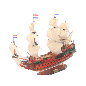 ZEVEN PROVINCIEN Navires en bois faits à la main pour la décoration de la maison du Nouvel An et de Noël - Product Image 3