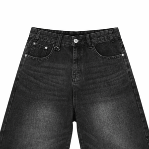 Custom <b>Men's</b> Baggy Jorts Summer Streetwear Vintage Short Pants Black Shorts <b>Men</b> Fashion Causal Denim <b>Jeans</b> Shorts Print Loose - Product Image 5