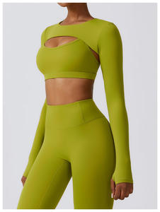 Camisetas sin Mangas de Cuello Redondo para Mujer, Marca PIHA SPORTS, Corte Ajustado, Manga Larga, Tela Elástica de Poliéster/Algodón, Ecológica, 160g, Secado Rápido, Transpirable - Product Image 5