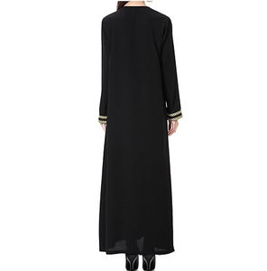Abayas de qualité supérieure, imprimées et brodées, vêtements traditionnels, offre spéciale Dubaï, respirantes, longueur au sol, manches longues - Product Image 6