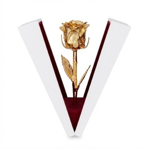 ดอกกุหลาบทองคำแท้ 24k หรูหรา พร้อมกล่องของขวัญ ดอกไม้โลหะสำหรับวันวาเลนไทน์ วันครบรอบแต่งงาน - Product Image 5