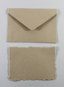 Carte artisanale colorée 250 g/m² à bords festonnés avec enveloppe assortie, papier recyclé fait main à partir de fibres de coton - Product Image 2