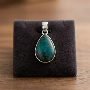 Wholesale Ha Gems Women Blue Chrysocolla Gemstone Pendant <b>Silver</b> Plated Handmade Boho Top <b>Snake</b> <b>Chain</b> Necklace From Rajasthan - Product Image 3