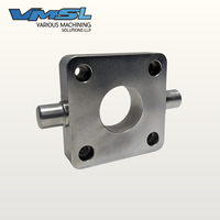 Pelat Flens Trunnion Lengan Ayun Baja Tahan Karat yang Diproses CNC, Blok Pemasangan Mekanis Berlapis Seng OEM Kustom dengan Wire EDM