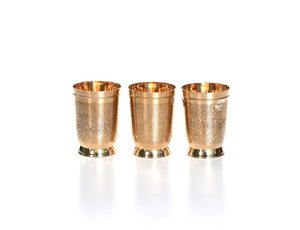 Gobelet artisanal en cuivre et verre avec motif gravé – Tasse à boire ayurvédique traditionnelle – Gobelet décoratif en métal polyvalent - Product Image 6