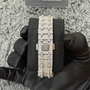 Reloj Mecánico Clásico Unisex Personalizado de Acero Inoxidable, Resistente al Agua, con Cristal de Diamantes Moissanite, Estilo Vintage de Lujo - Product Image 4