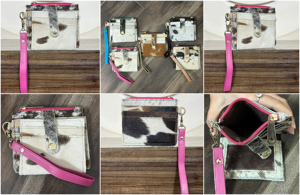 Latest Collection Handcrafted Real Cowhide Leather Coin <b>Purse</b> With Wristlet Clutch Western ATM Card Holder for Multi Use - Product Image 3