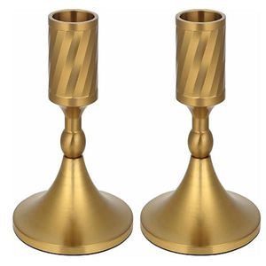 Premium <b>Brass</b> Candle <b>Holder</b> with Heat Resistant Decorative Stand for Living Room Coffee Table Hotels and Luxury Interior Styling - Product Image 1