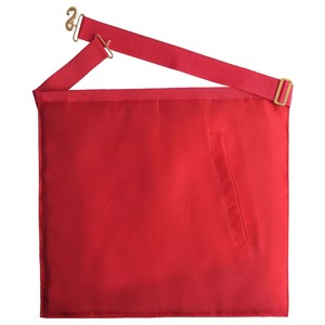 18th Degree Rose Croix Scottish Rite Leather Apron Red Borders Emblem High End Material Handmade Square Shape Best Designs - Product Image 6