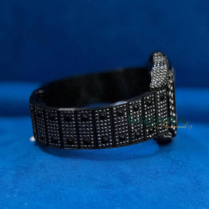 Montre de luxe en acier inoxydable Mossinate avec diamants, de haute qualité, analogique, chiffres romains, quartz, style hip-hop pour les hommes actifs - Product Image 3