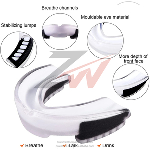 Double Layer <b>Mouth</b> <b>Guard</b> with Gel Shock Pads for Boxing <b>Sports</b> Protection Unisex Adult Lightweight Moldable Design - Product Image 2
