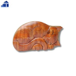 Handmade Wooden <b>Puzzle</b> <b>Box</b> Dog Face <b>Puzzle</b> <b>Box</b> Animal Shape Home Decor Craft - Product Image 5