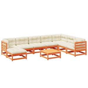 Set Divano da Giardino in Crema Marrone Cerato - Product Image 2