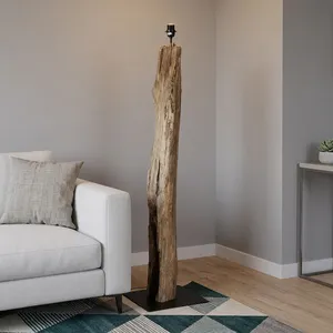Rustic Natural Wood Rectangle Floor <b>Lamp</b> <b>Tall</b> Reclaimed Timber <b>Standing</b> Light Handmade Eco-Friendly Decorative Accent Diwali - Product Image 4