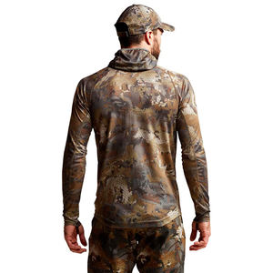 Chemise de performance respirante à capuche camouflage pour la chasse avec masque intégré, anti-humidité, thermique, vêtement d'extérieur - Product Image 3