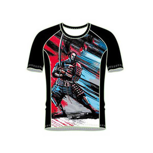 Top Quality Sublimation Rashguard Short <b>Sleeves</b> Soft Compression Jiu Jitsu Wear BJJ MMA Rashguard - Product Image 1