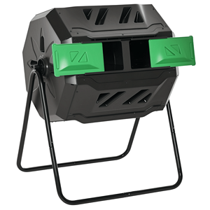 Compostiera Rotante da Esterno Verde da 165 Litri con Aeratore a Doppia Camera a 360 Gradi - Product Image 1