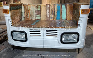 Meilleure collection de canapés et de fauteuils en bois recyclé, inspirés des rickshaws, par Antique Himalayan Ar - Product Image 3