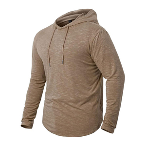Sudaderas con capucha de algodón de diseño personalizado para hombre, ligeras, transpirables, de alta calidad, a precio económico, precio de mayoreo. - Product Image 3