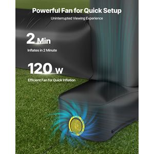 Schermo di Proiezione Gonfiabile Lavabile 14 ft 600D, Facile da Montare, Portatile, con Rapporto d'Aspetto 16:9 e Borsa per il Trasporto - Product Image 3