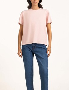 Fabricante de Pakistán, Venta al por Mayor, Último Diseño, Camiseta Informal de Algodón Rosa Claro, Moda Gen Z, Ropa Urbana Minimalista - Product Image 3