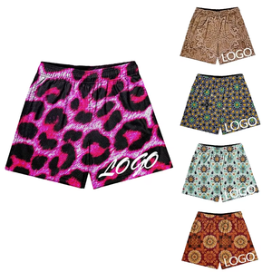 Shorts pour hommes personnalisés sublimés, imprimé léopard, séchage rapide, polyester, taille élastique, streetwear décontracté, shorts de basket en mesh - Product Image 6