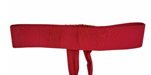 Cinturón de Cintura Ceremonial Rojo Escarlata de Primera Calidad, Cinturón de Vestir Formal de Estilo Clásico para Eventos y Desfiles - Product Image 2