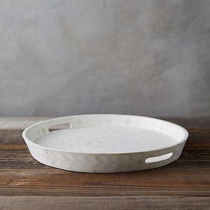 Geometric Bone Inlay <b>Wood</b> Serving Trays Handmade Decorative Luxury Tableware <b>Coffee</b> <b>Table</b> Dining Room Home Decor - Product Image 3