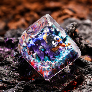 Keycaps Artisanat Forêt Mystique, Keycaps Artisanat Personnalisé, Keycaps Anime Mignons, Keycaps Verts, Ensemble de Keycaps, Keycaps en Bois - Product Image 1