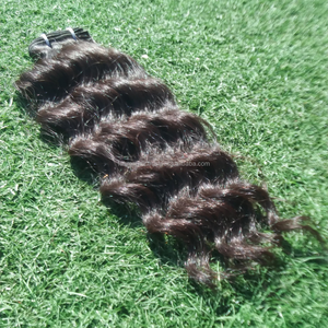 Extensiones de cabello Remy humano virgen 100%, mechones de cabello ondulado Natural indonesio, máquina de trama doble, Color claro, alta calidad - Product Image 3