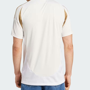 เสื้อโปโลแขนสั้นลายทางสีทองคำขาวสำหรับผู้ชาย ปกพับได้ ระบายอากาศได้ดี ผลิตจากโพลีเอสเตอร์ ทรงปกติ ใส่ได้ทุกฤดูกาล เหมาะสำหรับเล่นกีฬา - Product Image 5