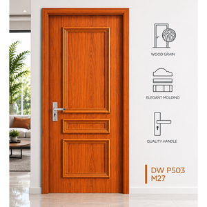 Puertas interiores modernas de WPC Dewoo, puertas decorativas impermeables de PVC para hoteles, villas y apartamentos. - Product Image 1