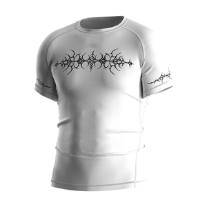 เสื้อรัดรูปแขนสั้นสำหรับผู้ชาย แห้งเร็ว กระชับรูปร่าง เหมาะสำหรับออกกำลังกาย ลายกราฟิกชนเผ่า สำหรับฟิตเนสและยิม - Product Image 1